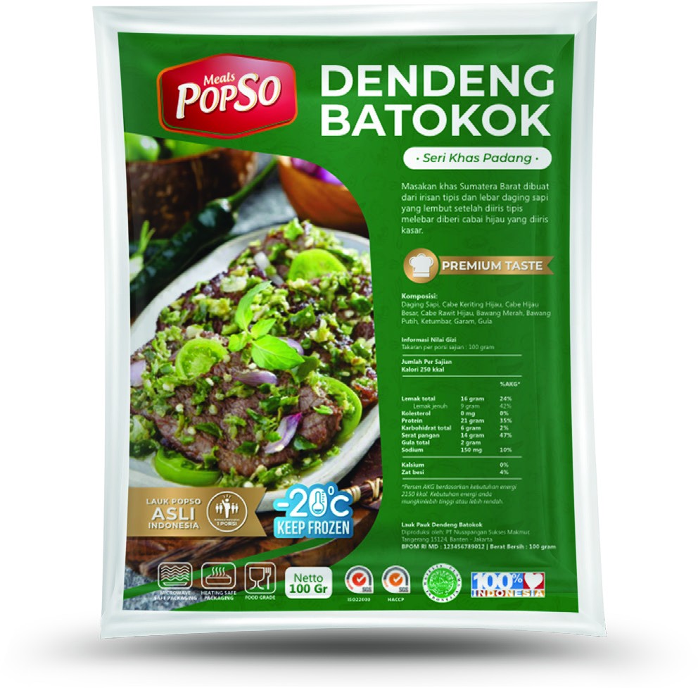 POPSO - Dendeng Batokok (Beef Dendeng Batokok) - 500 Gram